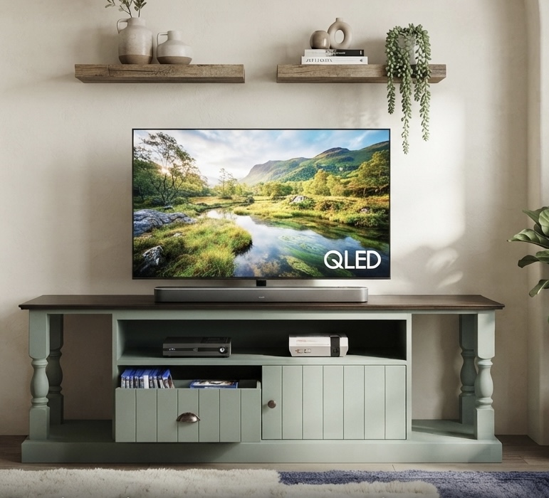 FARMHOUSE HANDCRAFTED PLASMA TV STAND